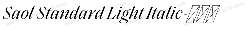Saol Standard Light Italic字体转换